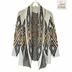 Women’s Boho Tribal Woven Sweater Cardigan Small